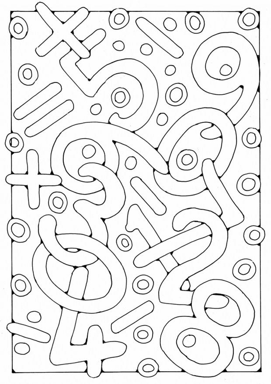 Dibujo para colorear cifras