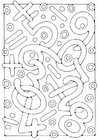 Dibujo para colorear cifras