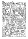 dibujo-para-colorear ciudad de cuento