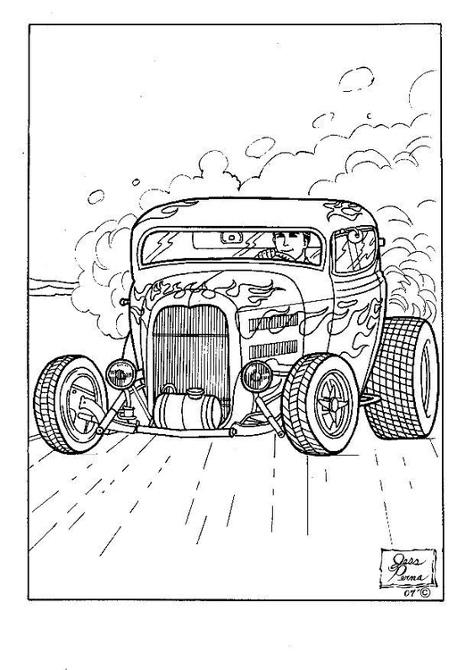 Dibujo para colorear Coche de exhibiciÃ³n