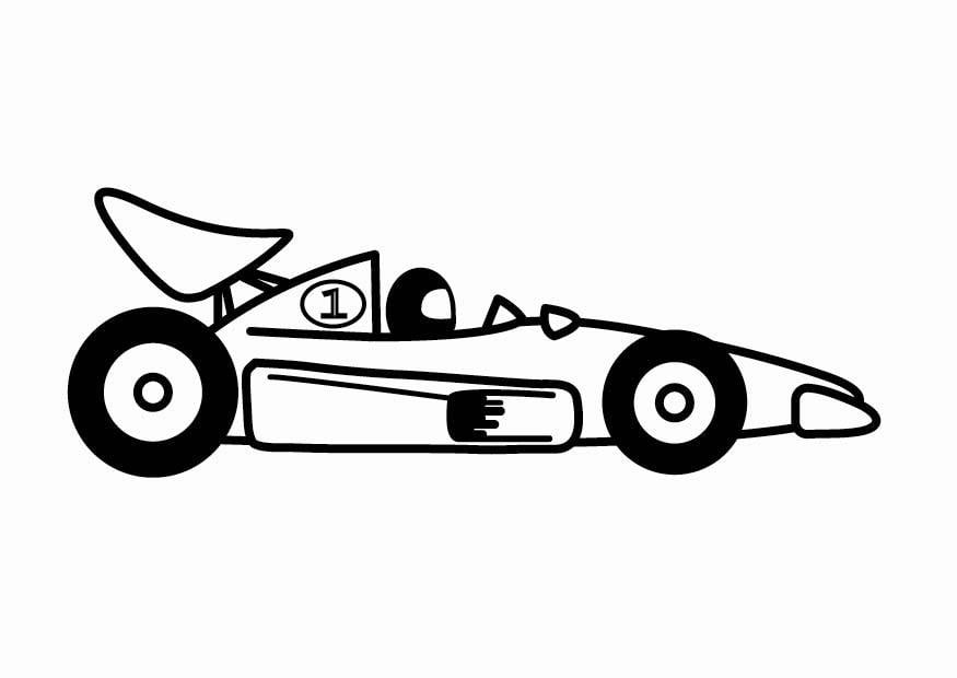 Dibujo para colorear coche de F1