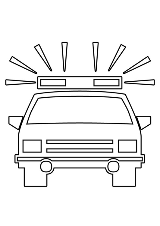 Dibujo para colorear coche de policÃ­a