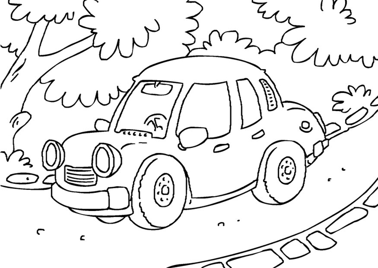 Dibujo para colorear coche