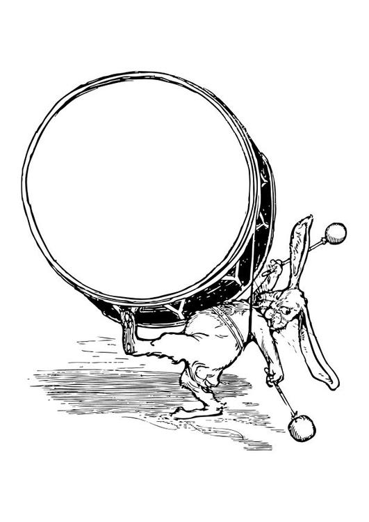Conejo con tambor