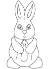 Dibujos para colorear conejo de pascua