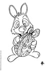 Dibujos para colorear Conejo de Páscua