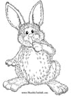Dibujos para colorear Conejo de pascua