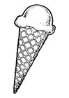 Dibujos para colorear cono de helado