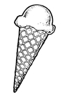 Dibujos para colorear cono de helado