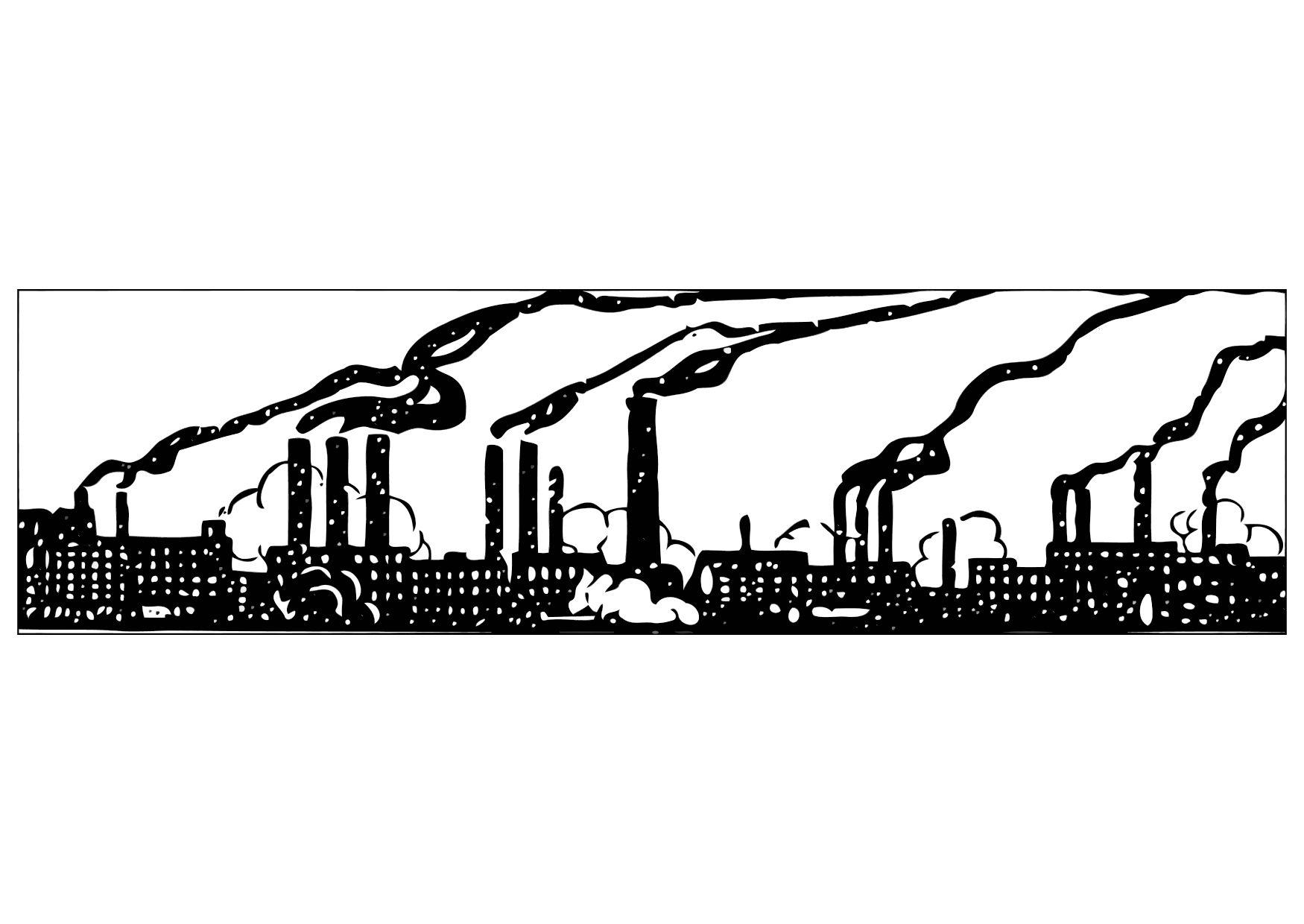 Dibujo para colorear ContaminaciÃ³n industrial