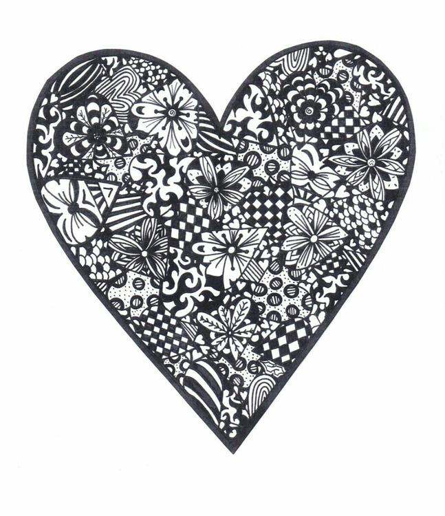 corazon con flores