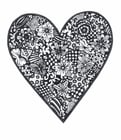 Dibujos para colorear corazon con flores