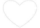 dibujo-para-colorear Corazón simple
