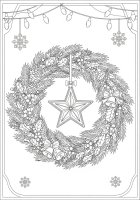 Corona navideña con estrella