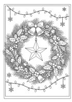 Corona navideña con estrella