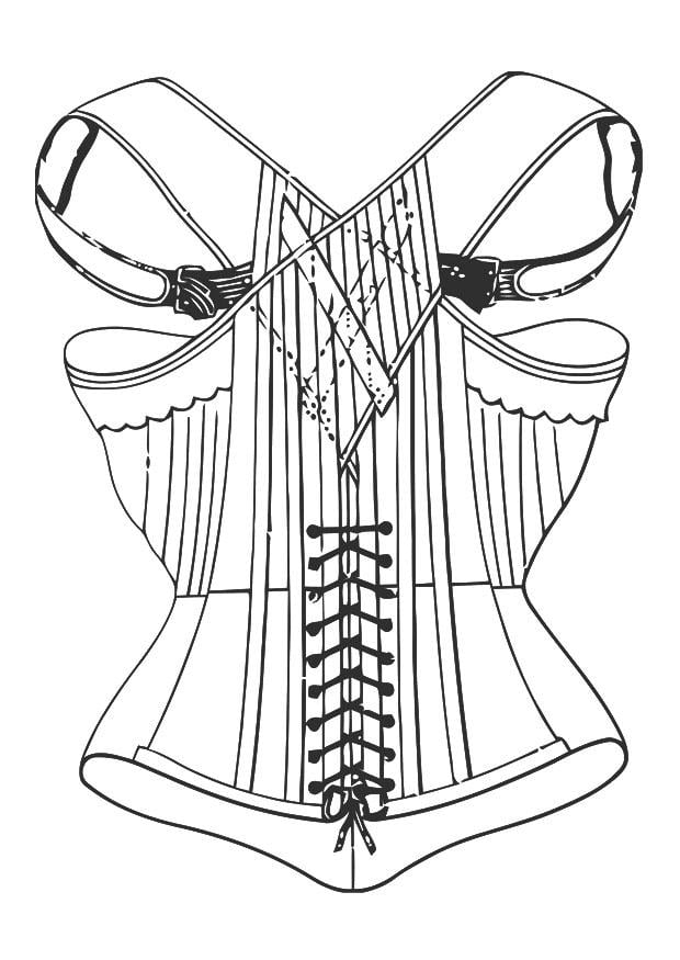 Dibujo para colorear corset