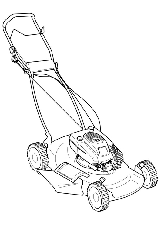 Dibujo para colorear cortacÃ©sped