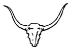 Dibujos para colorear cráneo de toro