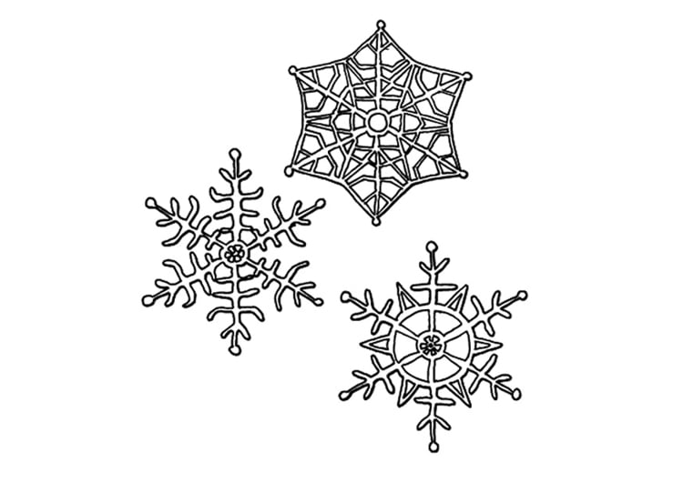 Dibujo para colorear Cristales de nieve