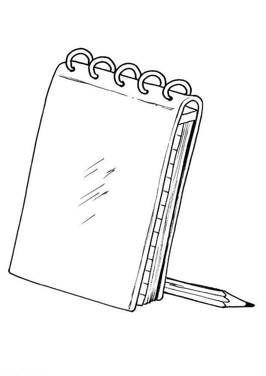 Cuaderno de notas - Dibujo #2548 - Dibujalia - Los mejores dibujos para  colorear, ilustraciones y fichas para el aula.