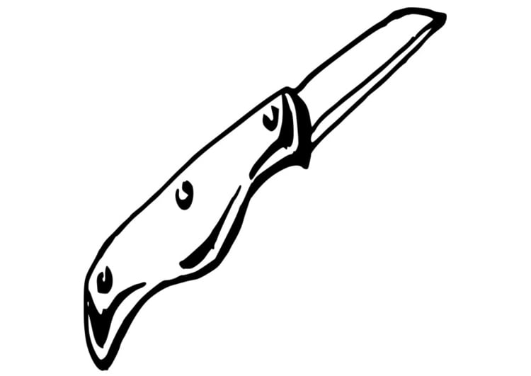 Dibujo para colorear cuchillo
