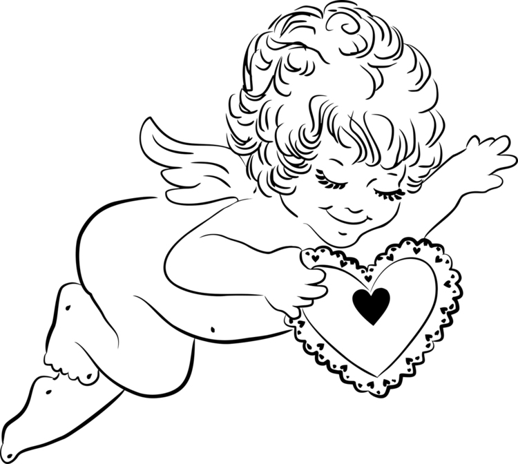 Dibujo para colorear Cupido