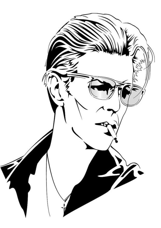 Dibujo para colorear David Bowie