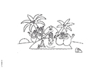 Dibujo para colorear de vacaciones