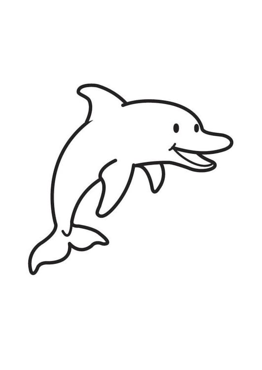 Dibujo para colorear delfÃ­n