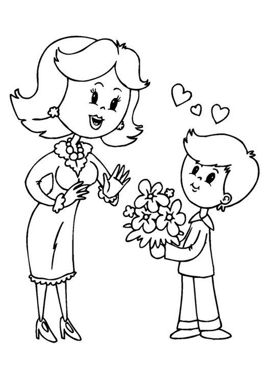 Dibujo para colorear día de la madre - Dibujos Para Imprimir Gratis - Img 25731 Dibujo para colorear día de la madre - Dibujos Para Imprimir Gratis - Img 25731