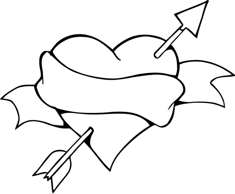 Dibujo para colorear dia de san valentin
