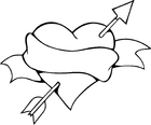 Dibujo para colorear dia de san valentin