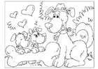 Dibujos para colorear día del padre - perros