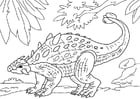 Dibujo para colorear dinosaurio - ankylosaurus