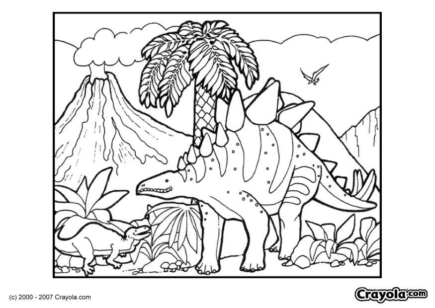 Dibujo para colorear Dinosaurio - Dibujos Para Imprimir Gratis - Img 7834