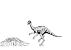 dibujo-para-colorear Dinosaurio en nido