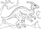 Dibujos para colorear dinosaurio - parasaurolophus