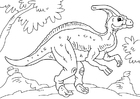 Dibujos para colorear dinosaurio - parasaurolophus