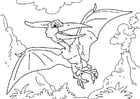 Dibujos para colorear dinosaurio - pteranodon 