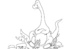 Dibujo para colorear huella de dinosaurio - Dibujos Para Imprimir Gratis -  Img 22713