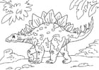 Dibujos para colorear dinosaurio - stegosaurus