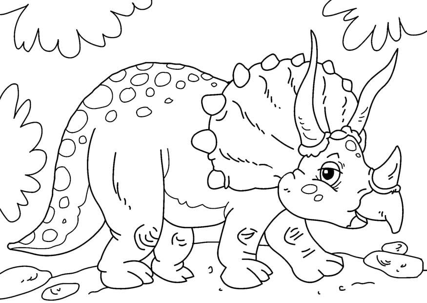 Dibujo para colorear dinosaurio - triceratops - Dibujos Para Imprimir  Gratis - Img 27631