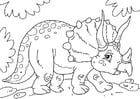 Dibujos para colorear dinosaurio - triceratops
