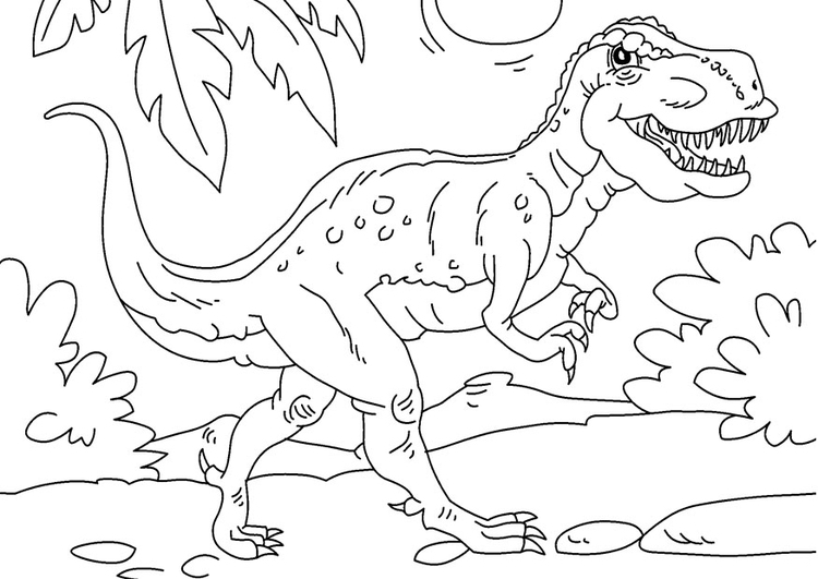 Dibujo para colorear dinosaurio - Tyrannosaurus Rex