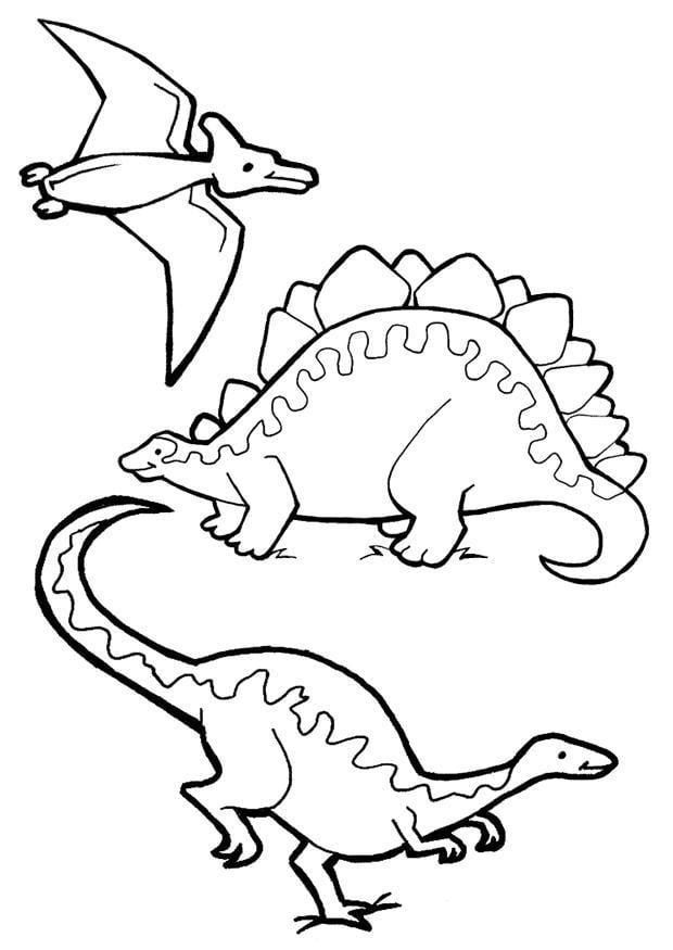 Dibujo para colorear Dinosaurios - Dibujos Para Imprimir Gratis - Img 7081