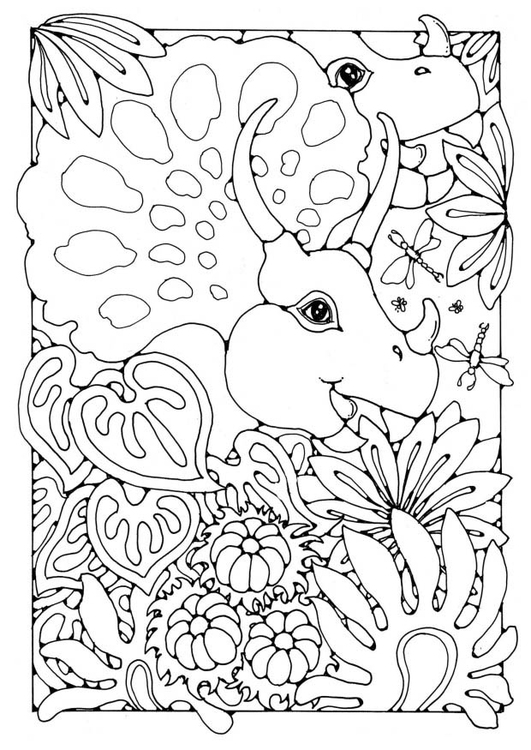 Dibujo para colorear dinosaurios