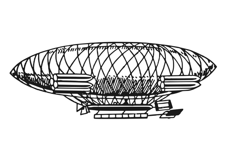 Dibujo para colorear dirigible