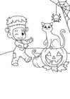 Dibujos para colorear disfraz de Halloween