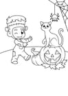 Dibujo para colorear disfraz de Halloween