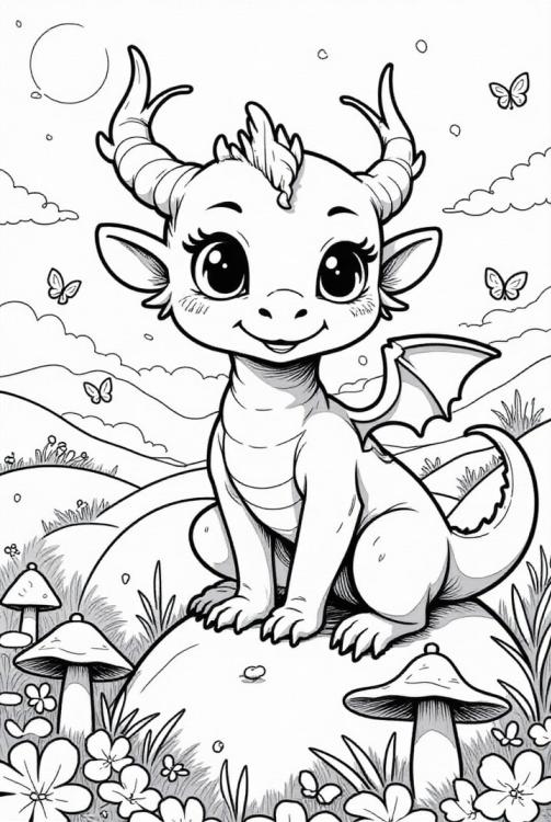 DragÃ³n feliz en el sol